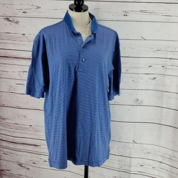 Callaway Golf‎ Men's Blue & White Striped Polo Shirt Size XL - Picture 8 of 8